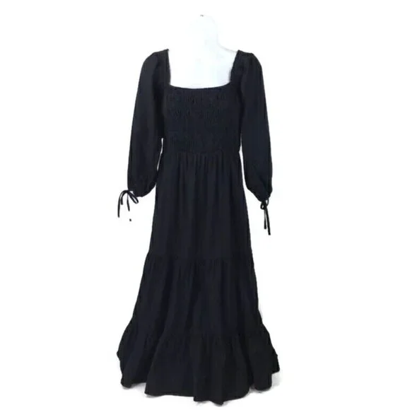 short sleeve midi shift dress Black Stripe Short Sleeve Midi Dress - Shirt Dresses